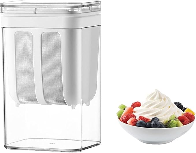 1800MLGreek Yogurt Maker - Ultra Fine Yogurt Strainer ，Reusable Rice Tea Juicing Food Sieve Strainer(L)