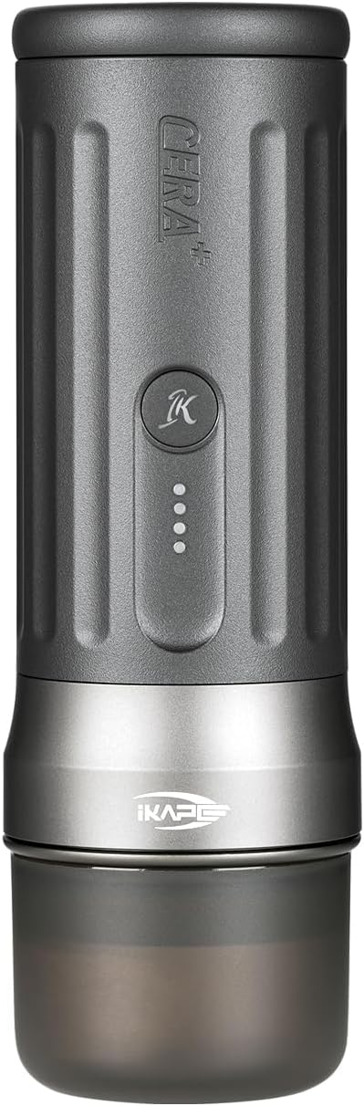 IKAPE Newly KAPO K2 Pro Portable Espresso Machine with Bl uetooth APP Connect & 58mm Bottomless Basket, Electric Coffee Maker 20 Bar Pressure, for Home, Travel, Camping