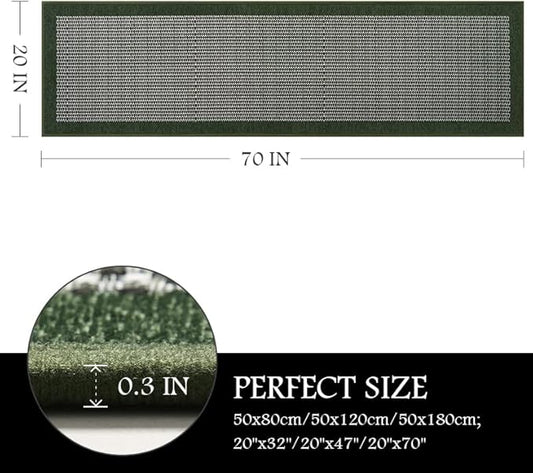 PADOOR Kitchen Mats for Floor, Kitchen Rugs Non Slip Washable, Rubber Backed Kitchen Runner Super Absorbent Long Kitchen Floor Mat Sink Rug, 20"x70" Green