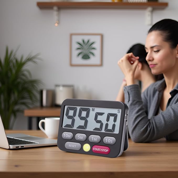 Searon Digital Kitchen Timer, Magnetic, LED Alert, Kickstand for Cooking Classroom Homework Fitness