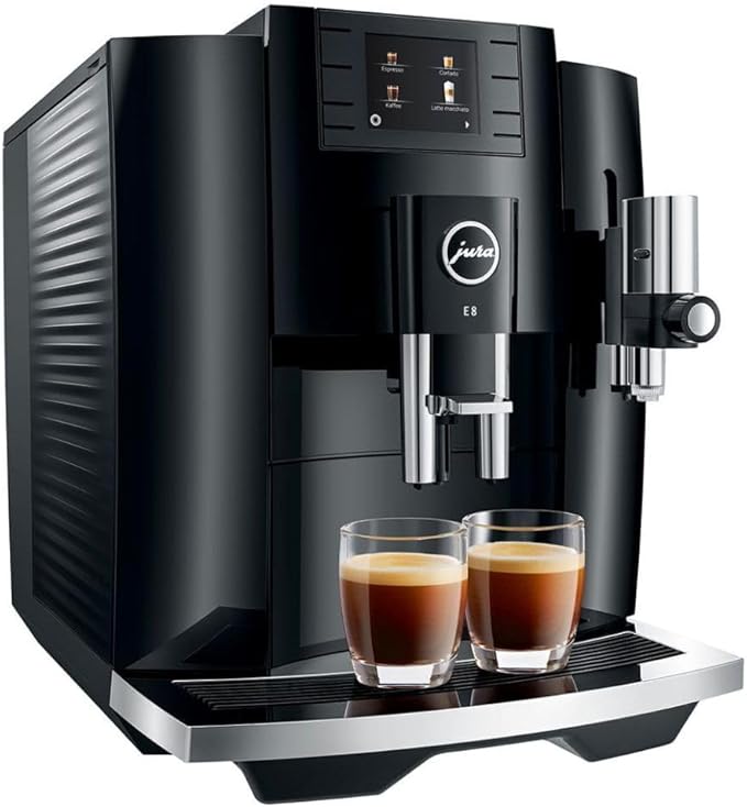 Jura E8 (NAA) 4th Gen Automatic Coffee Machine Black-Certified Refurbished