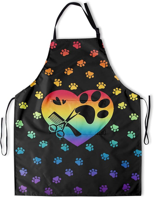 Apron with Pockets Aprons for Women Men Kitchen Chef Apron for Cooking Gardening Server Waitress Painting