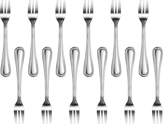 New Star Foodservice 58086 Slimline Pattern, 18/0 Stainless Steel, Oyster Fork, 5.4-Inch, Set of 12