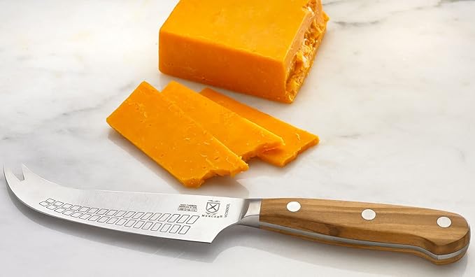 Mercer Culinary Renaissance Olive Wood Hard Cheese Knife, 4.75-Inch