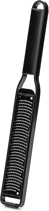 Microplane Kitchen Zester Grater with a Stainless-Steel Blade - Made in USA, for citrus, parmesan, ginger, chocolate & nutmeg from the Black Sheep Series