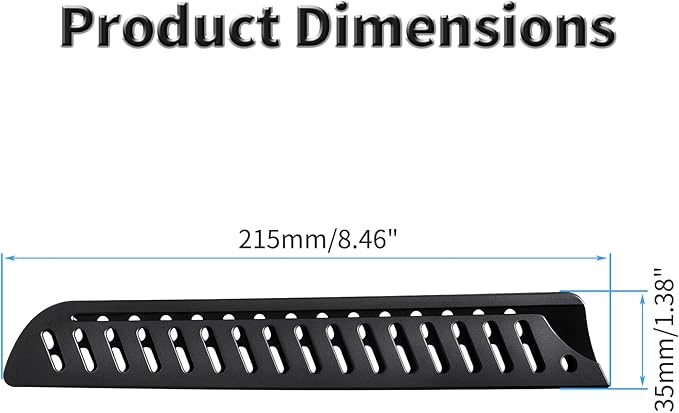 FOCMKEAS 2 Pcs Safety Knife Cover Sleeves for 8 Inch Bread Knife Sheath Blade Protector for Home Kitchen PP Universal Knife Sheath for Knife Protection Black