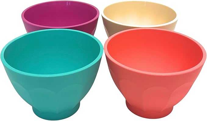 Mintra Home Unbreakable Bowls 4pk (Small - 250ml, Set 2 Purple, Cream, Teal, Salmon)