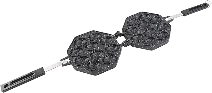 Egg Waffle Pan Stovetop Aluminum Alloy Anti Stick Bubble Maker Commercial 15x37.5cm
