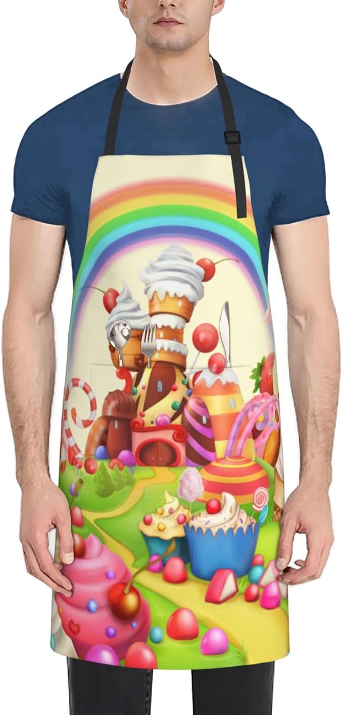 Siiuuol Cute Cats Unisex Waterproof Kitchen Chef Apron - With Adjustable Bib Apron