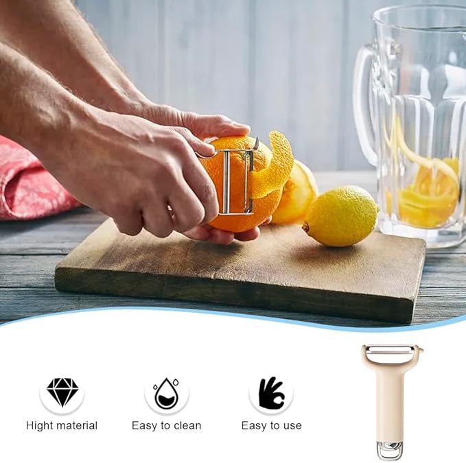 Kitchen Potato Peeler 420 Stainless Steel Sharp Y Peeler Multifunctional Good Grip Vegetable Peeler with Hanging Design for Fruit Carrot Zucchini Cucumber Potatoes
