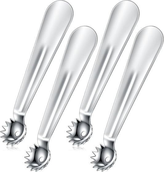 Baderke 4 Pcs Tomato Stem Corer Strawberry Baller Stainless Steel Strawberry Huller Tool Fruit Vegetable Stem Remover
