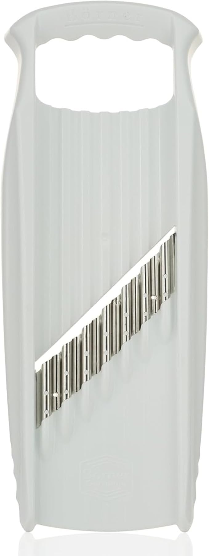 Börner by Reston Lloyd Wave-Waffle XXL Power Line • Crinkle Cut/Spirelli Vegetable Slicer • Slicer for Wave Waffle Cut Vegetables • Wavy French Fries • Made in Germany, White