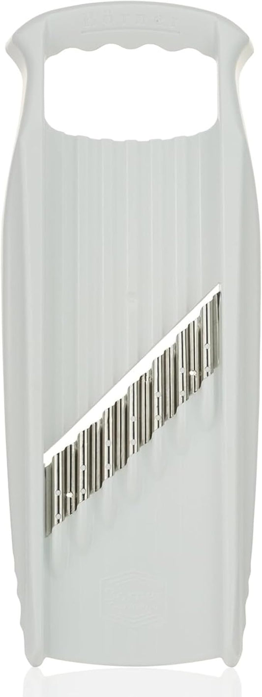 Börner by Reston Lloyd Wave-Waffle XXL Power Line • Crinkle Cut/Spirelli Vegetable Slicer • Slicer for Wave Waffle Cut Vegetables • Wavy French Fries • Made in Germany, White