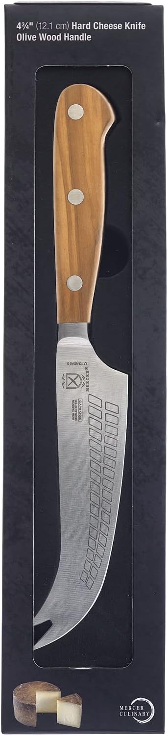 Mercer Culinary Renaissance Olive Wood Hard Cheese Knife, 4.75-Inch
