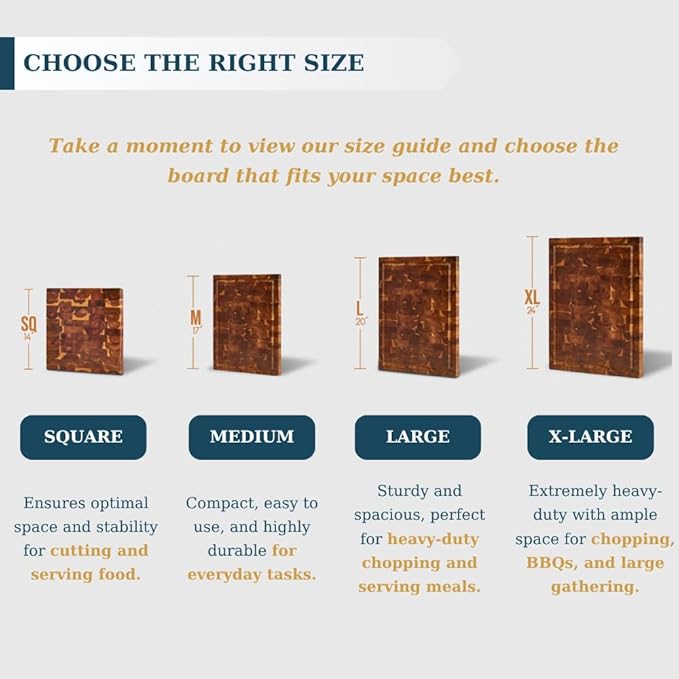 Bearchop Teak Cutting Boards for Kitchen, [17" x 13" x 1.5"] Medium End Grain Cutting Boards, Solid Teak Wood Butcher Block Cutting Board with Juice Grooves and Handle, Knife Friendly and Reversible