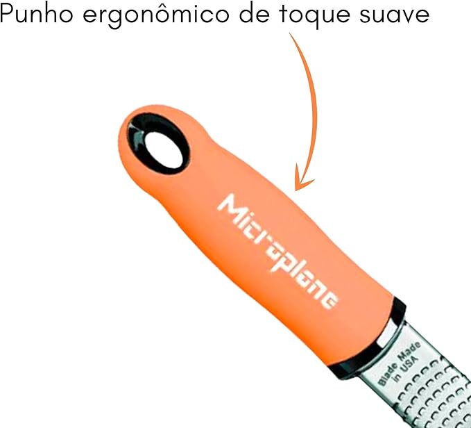 Microplane Premium Classic Rasp Zester (Melon) Stainless Steel Blade for Effortless Lemon Zesting and Grating of Cheese, Nutmeg, and Spices