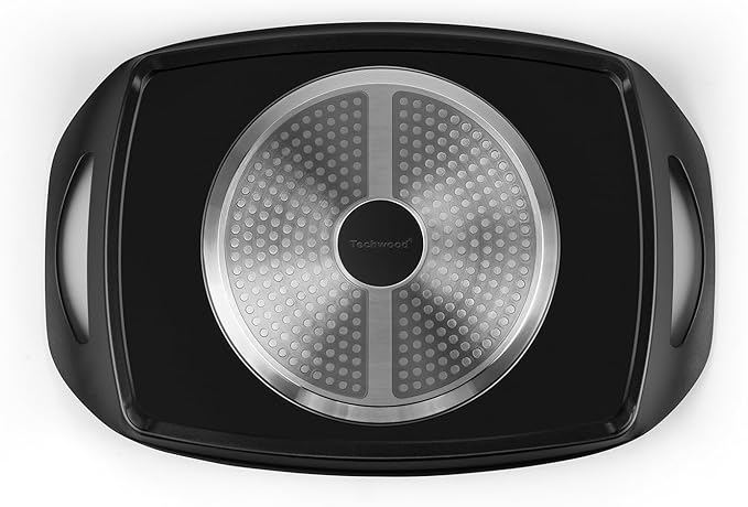 Techwood Stove Top Griddle, 17"X11" Nonstick 2 in 1 Grill Plate/Griddle Pan for Indoor/Outdoor Cooking, PFOA Free, Oven & Broiler Safe, Compatible with Multiple Stovetops, Dishwasher Safe