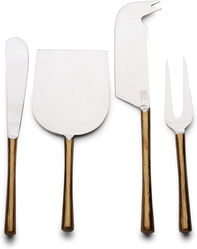 INOX artisans Camellia Cheese Knives 4 Pc. Set