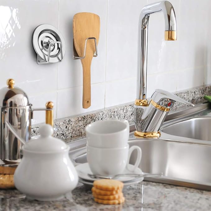 ESINAM 2Pcs Sponge Holders for Kitchen Sink, Strong Adhesive Small Sponge Holder, Premium Rustproof & Waterproof - Minimal Size - SUS304 Stainless Steel