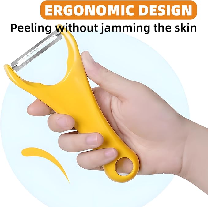 Trez Treamer 4pcs Peelers for Kitchen Y Vegetable Peeler Orange Peeler Tool with Brush Stainless Steel Potato Peeler Apple Zucchini Cucumber Peelers