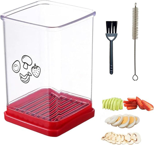 Vegetable cutter, Fruit slicer, Egg slicer, Kichten tool for Strawberry slice, Large Capacity Cup, Easy Clean, 3"L x 3"W x 4.25"H
