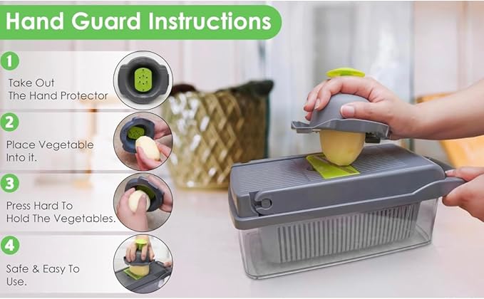 16 in1 pro vegetable chopper, onion chopper, fruit and vegetable slicer with container, vegetable and fruit chopper, Onion cutter, Kitchen gadget