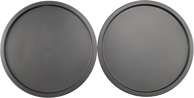 GoodCook Everyday Set of 2 Nonstick Steel 10" Personal Pizza Pans Set, Gray