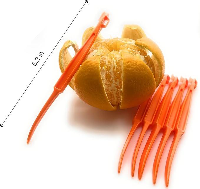 Orange Peeler Tool, 7 Pack, Citrus Peeler for Orange Peeling Orange Opener Slicer Cutter, Safty Plastic, Easy to Grip, Use and Clean, Kitchen Gadgets Vegetable Slicer Kiwi Tool
