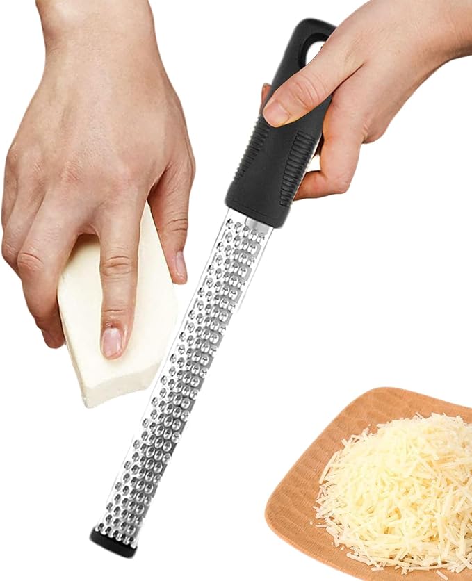 4-in-1 Graters, Lemon Zesters Grater, Stainless Steel Grater & Zesters, Heavy Duty For Cheese, Citrus, Chocolate, Ginger, Garlic, Non-Slip Handle, Easy Clean Kitchen Necessary