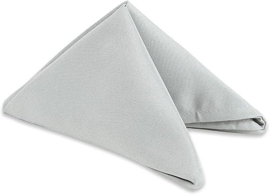 Polyester Cloth Napkins - Washable Soft Table Linens - Durable & Elegant for Dining, Restaurants, Weddings, Events, Rentals, Banquets, & Parties - Premium Quality Set of 250, Silver, 20"x20"