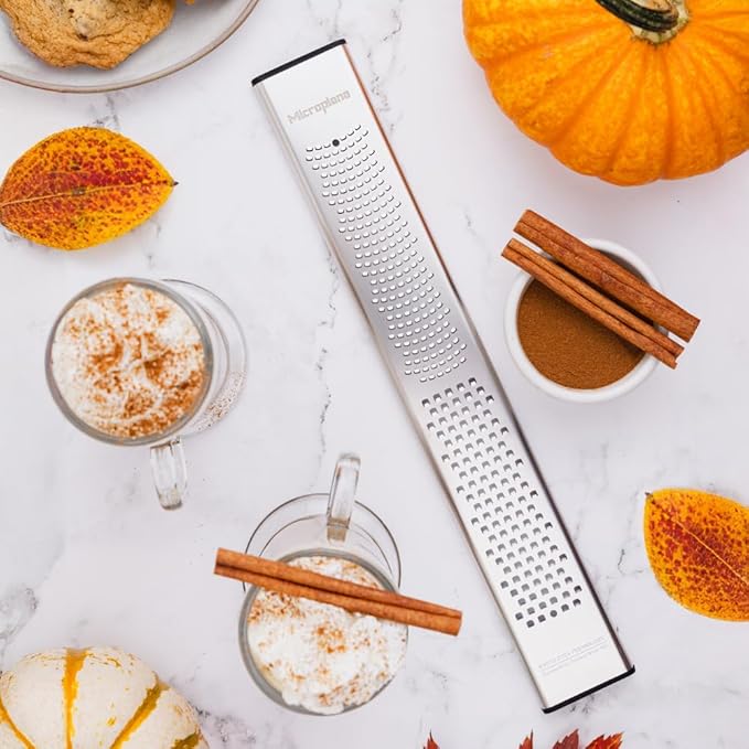 Microplane Dual Blade Stainless Steel Zester 2in1 – 30th Anniversary Edition, Dual Function Zesting Ideal for Citrus, Cheese, Chocolate, American-Made Blade, Ergonomic & Dishwasher Safe