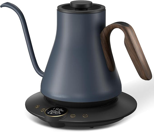 Cocinare FLOW B9 Gooseneck Electric Kettle, Precise Temperature Control for Pour-Over Coffee & Tea Brewing, Stainless Steel Interior, Rapid Heating for Boiling Water 0.9L (Picasso Blue)