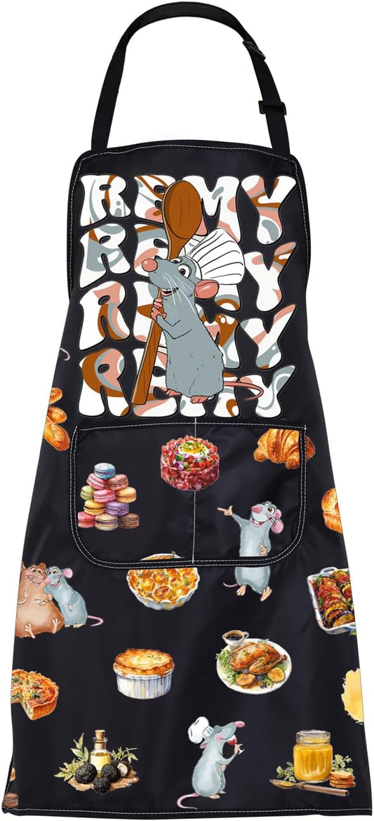 CMNIM Remy Rat Apron - Women's Rat Inspired Chef Apron with Pockets
