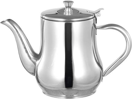 Stainless steel teapot, large capacity oil pot (2100 ml/71 oz), multi-purpose pot with built in filter