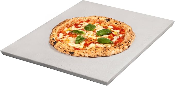 FibraMent-D Premium 17-1/2" x 13-7/8" x 3/4" Rectangle Pizza Stone, Perfect for Home Ovens - Commercial Grade Delivering Superior Heat Retention and Even Cooking - Ranked 'BEST OVERALL PIZZA STONE'