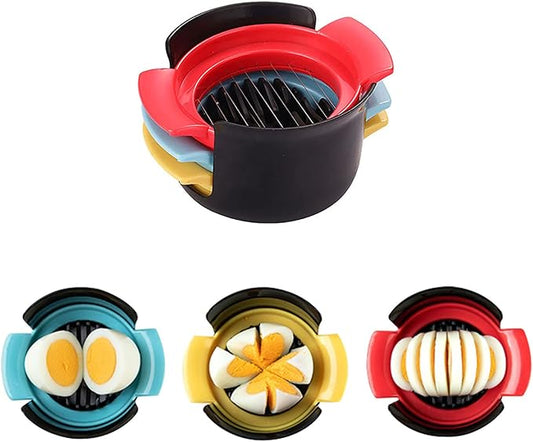 Upgraded 3 in 1 Multifunctional Stainless Steel Wire Slicer For Egg Strawberry or Soft Fruits and Vegetables, 3 Slicing Styles Egg Slicer.