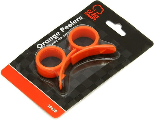 Chef Craft Select Plastic Orange Peeler, 2.25 inches in length 2 piece set, Orange