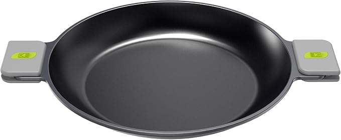 BRA COOKWARE Life Ceramic Nonstick Paella Pan | 14 Inch Recycled Aluminum Spanish Paellera | Ceramic Nonstick Wide Skillet | Oven Safe 425°F | PFOA Free Spanish Paella Skillet | All Cooktops