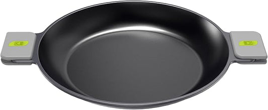 BRA COOKWARE Life Ceramic Nonstick Paella Pan | 14 Inch Recycled Aluminum Spanish Paellera | Ceramic Nonstick Wide Skillet | Oven Safe 425°F | PFOA Free Spanish Paella Skillet | All Cooktops
