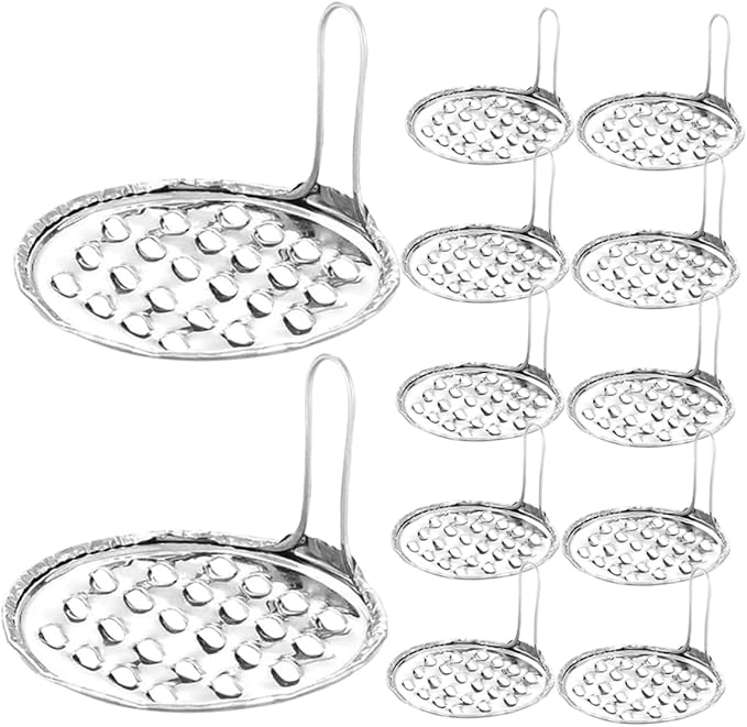 BESPORTBLE 12pcs Robust Stainless Steel Food Scraping Tool Jelly Scraper Cheese Grater Pi Maker for Kitchen Home Use