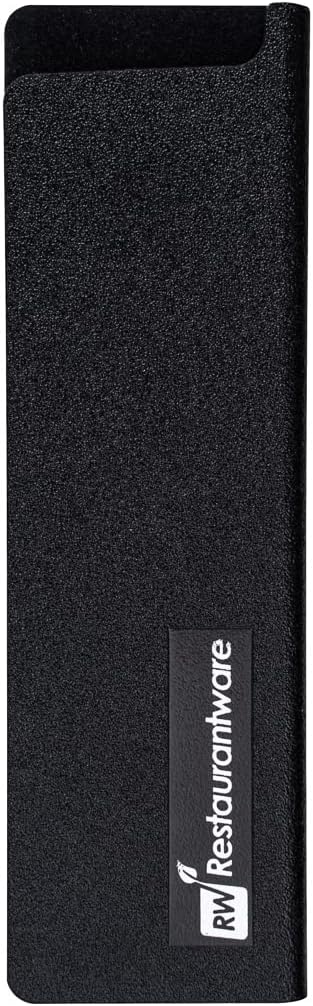 Restaurantware Sensei 6.5 x 2 Inch Knife Sleeve 1 Knife Protector - Fits Utility Knife Felt Lining Black Plastic Knife Blade Guard Durable Cut-Proof