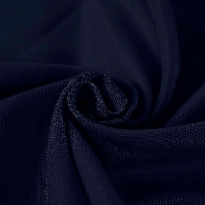 Fokitut 2 Pack Waterproof Rectangle Tablecloth, 60x84 Inch, Stain Resistant and Wrinkle Polyester Table Cloth, Fabric Table Cover for Kitchen Dining, Wedding, Party, Holiday Dinner-Navy