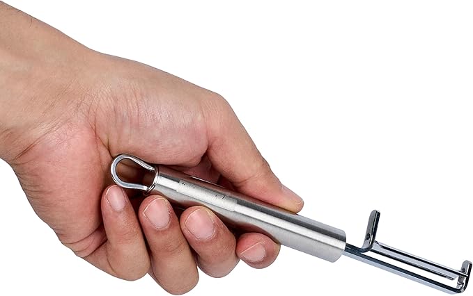 Restaurantware-German Standard 7.4 Inch Vegetable Peeler, 1 Dishwashable Hand Peeler - Serrated Blade, Ergonomic Handle, Stainless Steel, For Zucchini, Carrot, Or, More