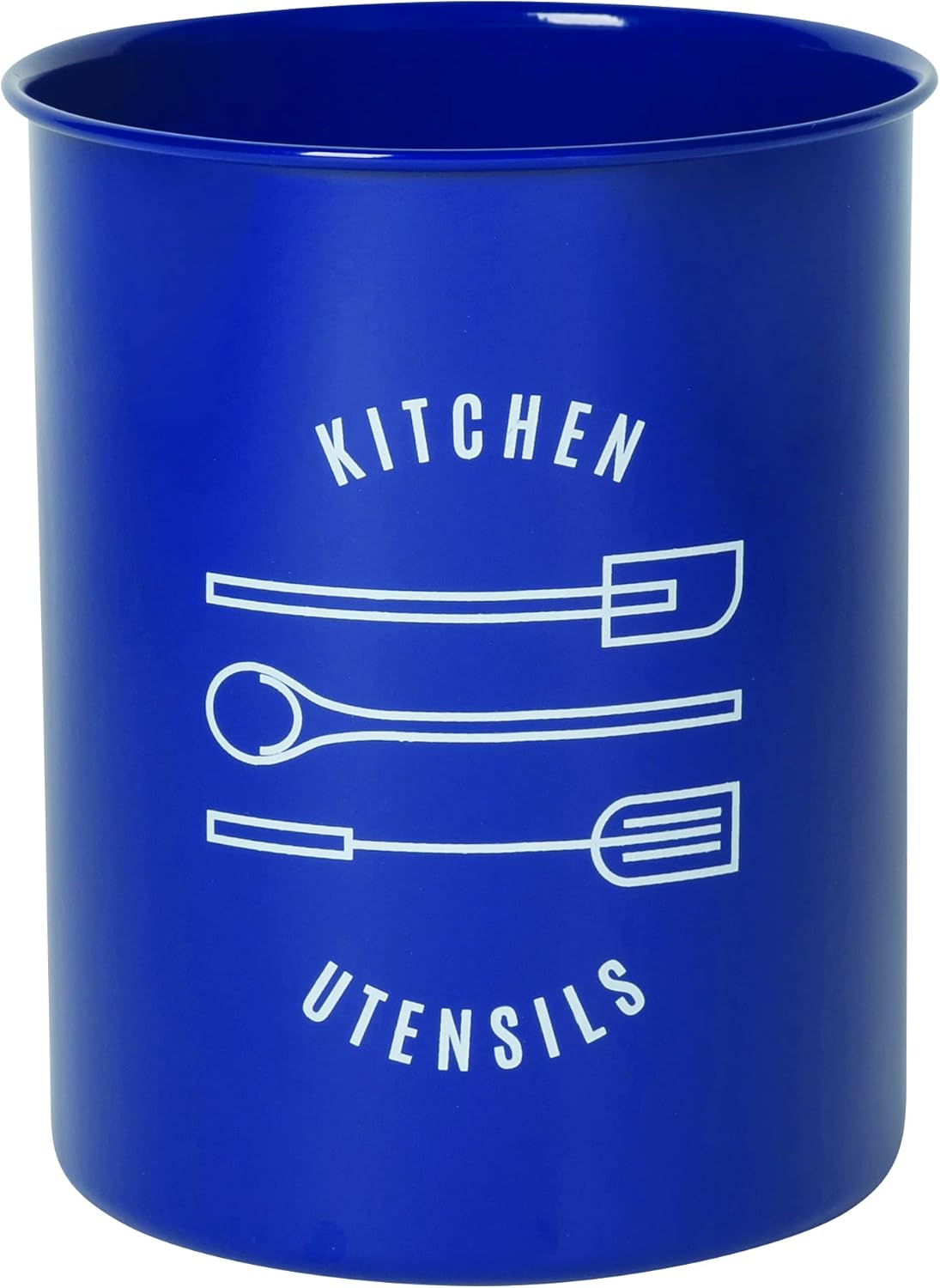 Now Designs Powder-Coated Steell Utensil Crock, Navy Blue, 5x6 inches