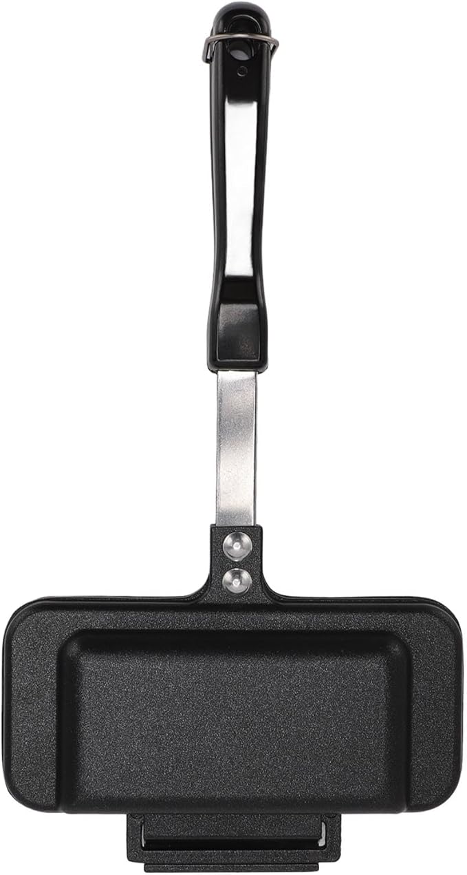 Waffle Maker Pan Nonstick Stovetop Aluminum Alloy Waffle Pan for Family Breakfast - Quick 5 - Minute Cooking, Easy Clean, Portable for Home and Camping (Style 1)