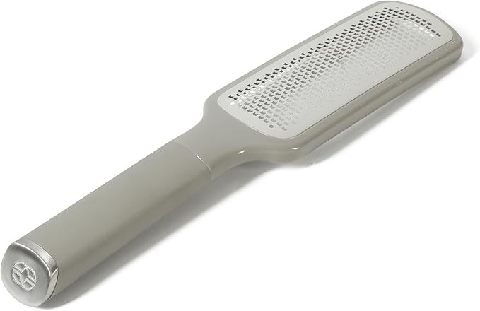 Calphalon Edge Stainless Steel Handheld Cheese Grater W/Cover & Rubber Handle - Taupe