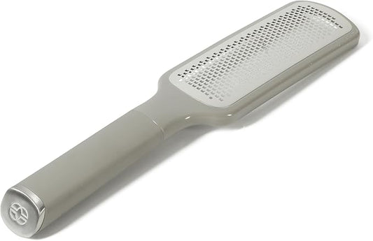 Calphalon Edge Stainless Steel Handheld Cheese Grater W/Cover & Rubber Handle - Taupe
