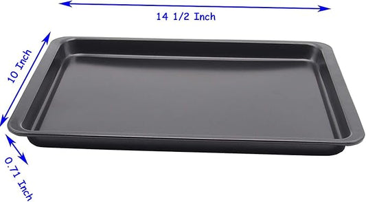 HYTK 2PCS Cookie Sheet 10x14.5 Inch (Inner 9x13) Baking Sheet Nonstick Heavy Carbon Steel Baking Pans Bakeware