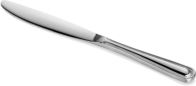 New Star Foodservice 58000 Slimline Pattern, 18/0 Stainless Steel, 90 Grams Heavy Duty Dinner Knife, 9-Inch, Set of 12