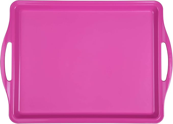 Mintra Home Durable Serving Tray - (1pk, Purple) Unbreakable, Breakfast, Cafeteria, Fast Food, Handles